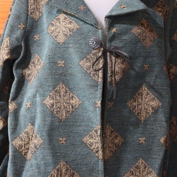 Debra Hodges Handmade Artisan Art To Wear Tapestry Blazer Jacket LG OOAK - Picture 12 of 13